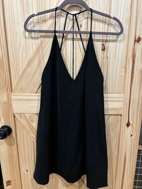 Dainty Hooligan Black Strapless-Look V-Neck Slip Dress